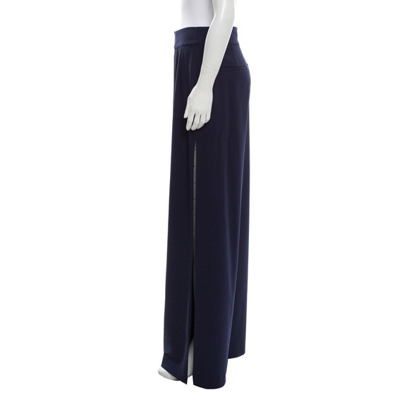 ALICE + OLIVIA High-Rise Navy Blue Wide-Leg Pants - Picture 2 of 8